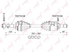������ � ����� | ����� ����/��� | Toyota Sequoia / Tundra (_K5_) 4.6-5.7 06- / = FR LH=RH 13,29 LYNXauto ���. CD1158 CD1158 ����