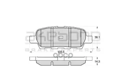 ������� ��������� Akebono AN-654WK SP1184, RBP0005, PN2466R, PN2466, P56087, P56046, NDP402C, N1010132595, MS2466, MQ706234, MPS07, MP3550, MDB3396, M...