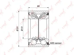 ��������� ������� �������� (� ABS, 44x51x91) LYNXauto ���. WB1456 WB1456 ����