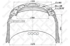 ������� ���������!410x200/218 H=294 d=282/335 n10x28/n2xM12/n2x26.5 Volvo FL/F/FM/FH/NH Stellox 8500078SX Stellox ���. 85-00078-SX 85-00078-SX, �����...