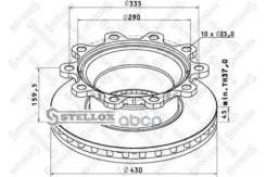 ���� ����!430/290x45/159.5 10n-335-23 ����, ��� �������. ������ ABS ������� SB(Knorr)BPW 8500809_SX Stellox ���. 8500809SX 8500809SX ����