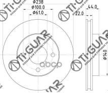 ���� ��������� /�������� /TI-GUAR ��� Nissan Tiida, LADA Largus, Vesta Latio 2011-2018 /March Note Renault Logan Megane II; 238/22��; TG-40206-AX000 4...