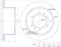 ���� ��������� /������ /TI-GUAR ��� Toyota Land Cruiser 80 1990-1992; 311/18,7��; TG-42431-60080 RN1831V 4243160080 Ti-Guar ���. TG-42431-60080 TG4243...