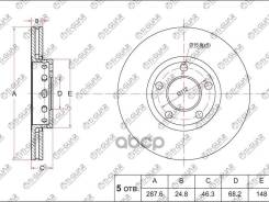 ���� ��������� /�������� /TI-GUAR ��� Audi A4 1995-2008 A6 1995-2005; Volkswagen Passat V 1997-2005 Superb 2001-2008; 287,6/24,8��; TG-4B0615301B RN10...