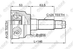 ���� �������� /TI-GUAR ��� Mazda Familia 1998- BJ8W 1.8L BJ8WF, Premacy CP8W /28*56*26; TG-6834; (TG-6834Z44 0510-034A44 MA034A44) MA034 FD542560XA 05...