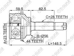 ���� �������� /TI-GUAR ��� Mazda Capella 626 Telstar Cargo 1997-2002; � ABS; 23*56*28; TG-6839Z44; (MA-039A44) GG012550X 0510039A44 23*56*28 / Mazda C...