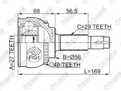 ���� �������� /TI-GUAR ��� Nissan Cefiro A32 1994-1998 /ABS /TG-7427Z46; (0210-027 0210-040A46 NI027A46) 27*56*29 / Nissan Cefiro A32 94~98 /OUT ABS...