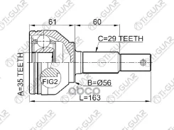 ���� �������� /TI-GUAR ��� Nissan X-Trail T31 2009-, Dualis KJ10, KNJ10 2007- /35*56*29; TG-7495; 0210J1020 320096 39100JA010 39101JD52B NI095 35*56*2...