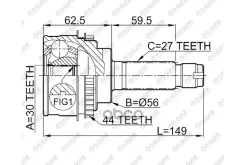 ���� �������� /TI-GUAR ��� Subaru Impreza 1992-2000, Legacy 1998-2004, Forester 1997-2002 /ABS /30*56*27; TG-9126Z44; (FU026A44 CO7100 FUE026A) 28091A...
