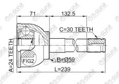 ���� �������� /TI-GUAR ��� Toyota LAND Cruiser 105 1HZ, 1FZ 1998- /24*59*30; TG-9557; 0110057 6202215 4340560030 4340560050 4340560120 CO7543 TO057 Ti...