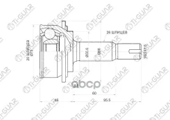 ���� �������� /TI-GUAR ��� Toyota VITZ KSP90 1KRFE 2005-2010 /20*55,6*26; TG-9588; 0110KSP90 329199 434100D170 434200D170 4342052280 CO3683 TO088 20*5...
