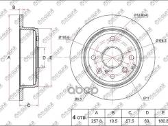 ���� ��������� /������ /TI-GUAR ��� Chevrolet AVEO 2006-2011, Lacetti 2004-, Daewoo Nubira 2003-; 258/10,5��; TG-96549630 K010460 RN1391 24535045 1768...