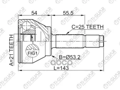 ���� �������� /TI-GUAR ��� FORD Focus I CAK 1998-2005 /21*53,2*25; TG-CVJ0003; 1063496 2110FUS 307049 Ti-Guar ���. TG-CVJ0003 TGCVJ0003 ����