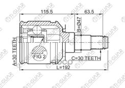 ���� ���������� /TI-GUAR ��� Toyota Prado 120 2002-2009 GRJ12# KDJ12# RZJ12# TRJ12# VZJ12#; 30*47*30; TG-CVJ0018; (429086 CI-3721 TO-630) 0111GRJ120 4...