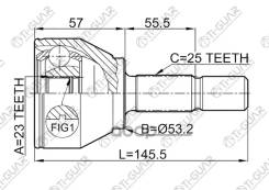 ���� �������� /TI-GUAR ��� FORD Focus I CAK 1998-2005 /23*53.2*25; TG-CVJ0053; 1063498 2110FOC 307048 Ti-Guar ���. TG-CVJ0053 TGCVJ0053 ����