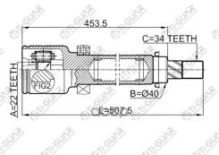 ���� ���������� /������ /TI-GUAR ��� FORD Focus CB8 2011- EU /22*40*34; TG-CVJ0076; 1761376 2111CB8RH EU507 Ti-Guar ���. TG-CVJ0076 TGCVJ0076 ����