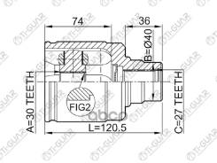 ���� ���������� /����� /TI-GUAR ��� Honda CR-V 1995-2001, HR-V 1999-2006, Civic Ferio 1996 /30*40*27; TG-IN4401L; (410048 HO610) 44310S10902 44310S109...