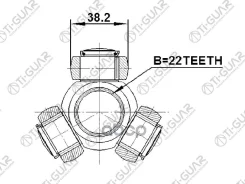 ������� /TI-GUAR ��� Nissan Juke 2010- Civic 2006-2008 KIA Ceed 2006-; 22x38.2; TG-TR22/38.2; (0216F15 TGTR22 38.2) 391011KA0B 391001KA0B 0216f15/tgtr...