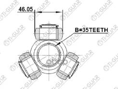 ������� /TI-GUAR ��� Toyota Avalon 2005-2012 3.5L GSX30L 2GRFE; 35x46.05; TG-TR35/46.05; 4341007070 4303007020 0416CW5 35x46.05 Avalon Europa ASIA (GS...