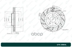 ���� ��������� ��������������� ������������� G-brake GFR-20804L ����� 5171226100, �4615A159, �1610623080, �4615A117, �4615A178, �2AMV5514AA, �16075005...