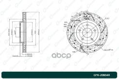 ���� ��������� ��������������� ������������� G-brake GFR-20804R ������ K5105514AA, �05105514AA, �4615A075, �K05105514AA, �1610623080, �MN116331, �5105...