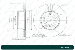 ���� ��������� ������������� G-brake GR-20345 34116854998, �34116772669, �34116783752, �34116764643 G-Brake ���. GR-20345 GR20345 ����