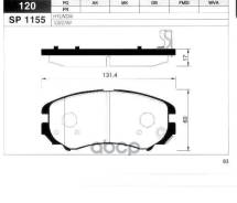 ������� ����. ��� Hyundai Sonata IV 2.0i/2.7 01/Coupe GK all 02 Sangsin brake ���. SP1155 SP1155SNS GDB3352 ! SP1155 ����