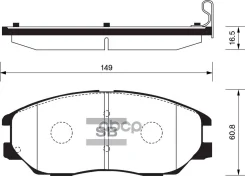 ������� ��������� �������� Hyundai XG 350, Ssangyong Rodius 2.7/3.5i V6 03 SP1161 Sangsin brake ���. SP1161 SP1161 ����