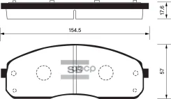 ������� ��������� (�������) Kia Carnival 99-06 / Hyundai H1 97-07 Sangsin brake ���. SP1175, �������� SP1175 ����