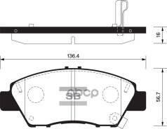 ������� �������� � Honda CR-Z 11/Fit 09-11 Sangsin brake ���. SP1463 SP1463SNS [45022TK6A00] ! SP1463 ����