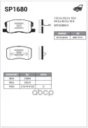 ������� ��������� �������� Mitsubishi Colt 1.1-1.5 04 SP1680 Sangsin brake ���. SP1680 SP1680 ����