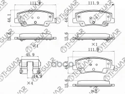 ��������� ������� �������� /������ �������� 4�� /TI-GUAR ��� Hyundai Sonata 2019-2022; TG-0002 PN6121 58302L4A05 Ti-Guar ���. TG-0002 TG0002 ����