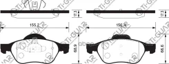 ��������� ������� �������� /�������� /�������� 4 �� /TI-GUAR ��� Renault CLIO 2006-, Megane 2003-2009; TG-0204; (PN0204) MS0109 P68029 PBP1866 PN0204...