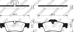 ��������� ������� �������� /������ �������� 4�� /TI-GUAR ��� Mercedes GL X164/ML, W164/G, W463 2004-2014; PN0507 TG-0507 004.420.52.20 A 1644201520 Me...