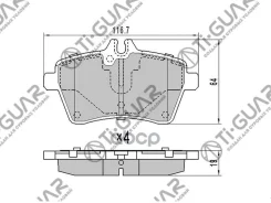 ��������� ������� �������� /�������� /�������� 4 �� /TI-GUAR ��� Mercedes A-Class W169 2004-, B-Class W245 2005-; TG-4910; (PN0489) 1694200220 1694200...