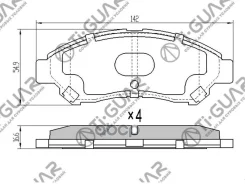��������� ������� �������� /�������� �������� 4�� /TI-GUAR ��� Toyota Townace 2012- S402, S403, S412, S413; TG-5546 PN1847 04465BZ130 04465BZ280 Towna...