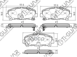��������� ������� �������� /�������� �������� 4�� /TI-GUAR ��� Honda Accord Tourer 2001-2015; Acura TLX 2014-2020; TG-778 PN8865 45022TL0G50 45022TL3Q...