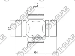 ���������� TI-GUAR /Nissan Vanette Atlas 1982-1992 Navara 1987-1998; 25*64; TG-CJCS012; GUN27 37124P3000 25*64 NI Vanette Atlas 82-92, Navara 87-98 Ti...