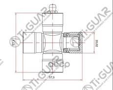 ���������� TI-GUAR /Mitsubishi Minica Minicab Pajero Montero Canter; 20,02*54,6; TG-CJCS034; GUM92 ADC43911 TM192 Ti-Guar ���. TG-CJCS034 TGCJCS034 ��...