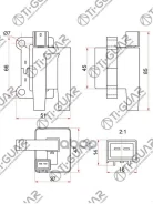 ������� ��������� /TI-GUAR ��� Mitsubishi L200 1996-2007, Pajero Montero Sport /V23 V25 V63 V65 V43 V45 6G72/74; TG-MD314582; GN1039712B1 20444 610005...