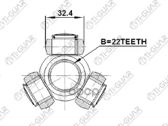 ������� /TI-GUAR ��� Hyundai Santa Fe 2006-2012 Getz 2002-; 22x32.4; TG-TR22/32.4; 4950525B00 2216SPA TGTR22324 22x32.4 Santa FE (CM) 2006-2012 HY GET...