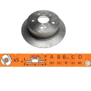 ���� ��������� ���� Toyota 42431-33130 Nibk RN1432 ACV40 GSV40 D=281 (DF6176) RN1432 ����