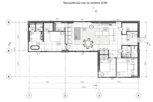 Современный одноэтажный дом 160 м2, потолки 4,36 м ЖК Формат, 6 сот ...