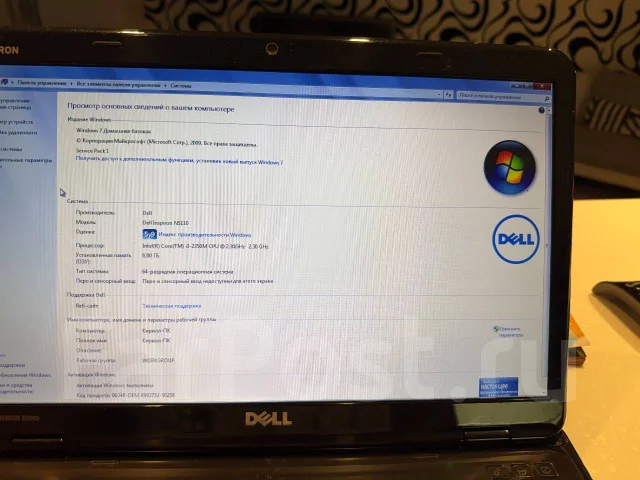 Dell Inspiron N5110. 15.6", 2,3����, ��� 6 ��, ���� 1 024���, WiFi: 1, Bluetooth: 1, ����������� �� 2��. ����