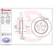 ���� ��������� (�����) Toyota Camry (XV50, XV70) 17-21 / C-HR 16-23 Brembo 08. D418.11, ������ 08D41811 ����