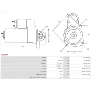 ������� LADA Largus 12-21 / Nissan Almera 12-19 (0,85 kW/ Z=8/ ������ Valeo) AS S3012PR S3012PR ����