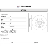 ���� ���������, �������� Sangsin Brake SD5801 SD5801 ����