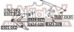 ����������� ��������� ������ ������ ��� ������� Honda Civic ASVA 0301-292 0301292 ����