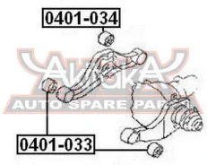 ����������� ������� ������������� Mitsubishi Mitsubishi Pajero III Montero V75W 2000-2006 ASVA 0401-033 0401033 ����