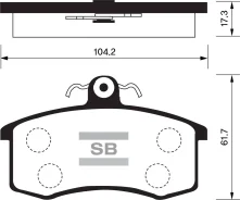 ������� ���������, �������� LADA Granta Sangsinbrake SP1165 SP1165 ����